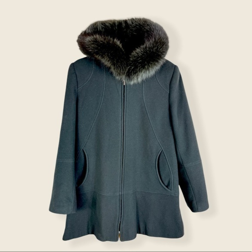Pendleton Dark Gray Medium Genuine Fur Parka - image 1